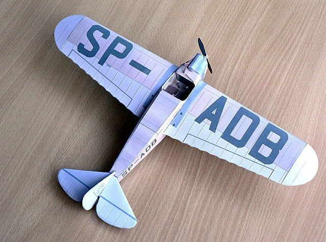 手工课作业 纸工课飞机模型 飞机纸模型 波兰PWS50表演机