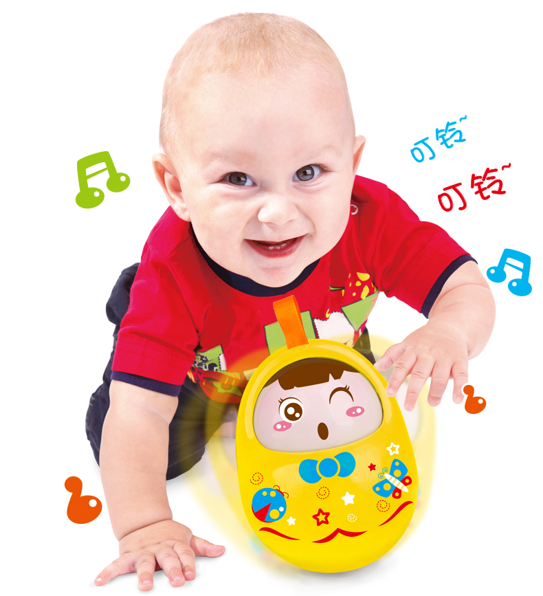 可爱大号不倒翁玩具带声音点头娃娃宝宝益智儿童婴儿玩具0-1岁