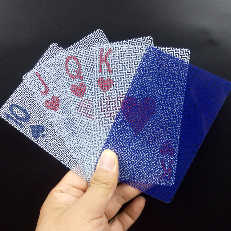 巨型超大字塑料扑克牌 创意透明大扑克 高档PVC防水塑料扑克牌