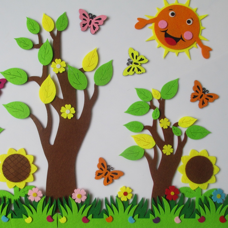 幼儿园小学教室布置墙贴 班级布置墙贴 向日葵大树墙贴 树形套装