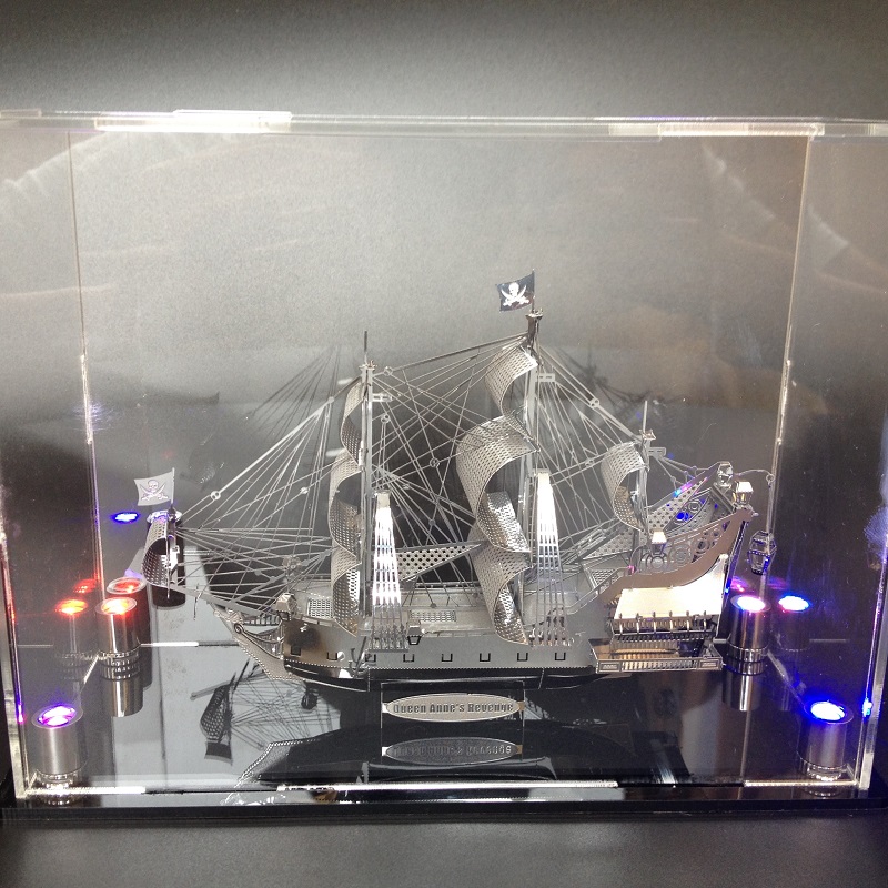 【MCG】3D模型拼酷模型亚克力防尘罩模型展示盒diy声控灯模型配灯