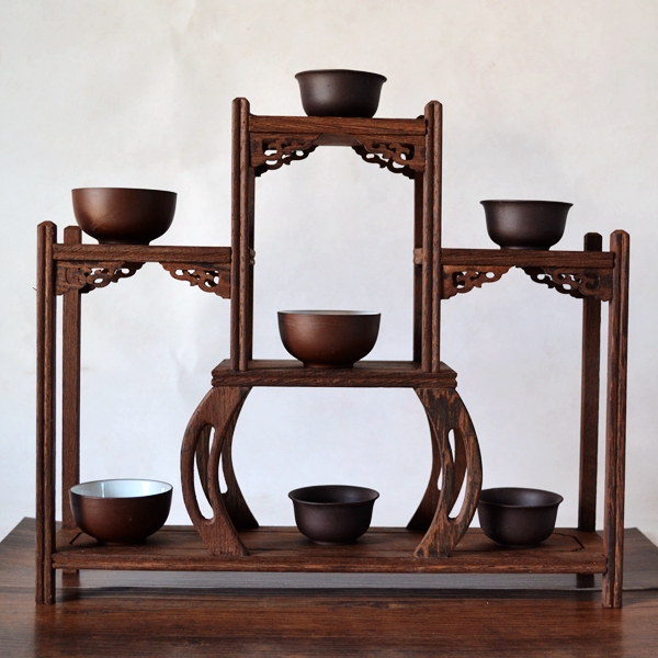 中式红木鸡翅木小型博古架实木质多宝阁多宝架摆件茶具展示多款式