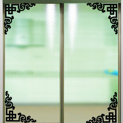 中式对角线墙贴 玻璃窗户家具对角花装饰墙贴纸 边角镜面玻璃窗花