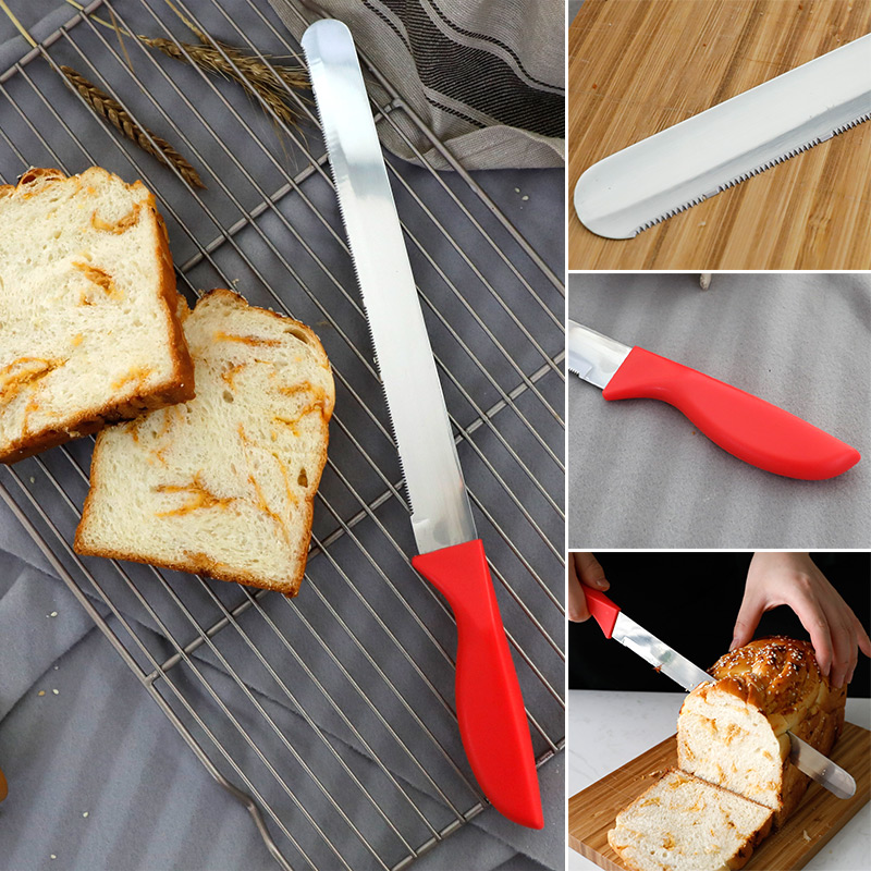 安达加10寸不锈钢面包吐司刀 蛋糕锯齿切刀 面包切片刀 烘焙工具