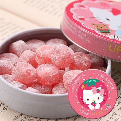 新年礼物糖果 台湾森永奇蒂猫hellokitty 草莓味葡萄味粒舒糖45g