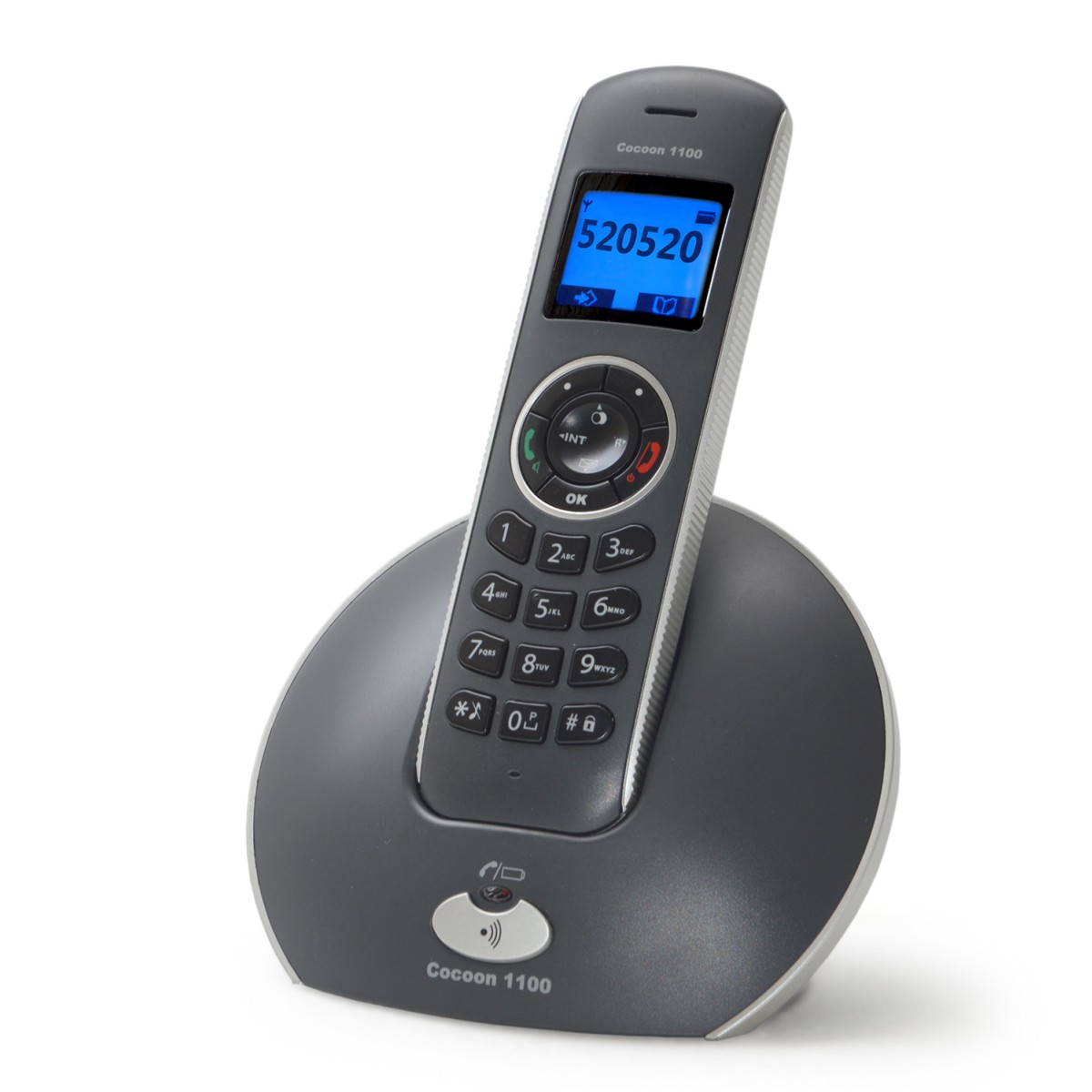 无线座机数字无绳电话机办公家庭来电显示免提蓝色背光西门子品质