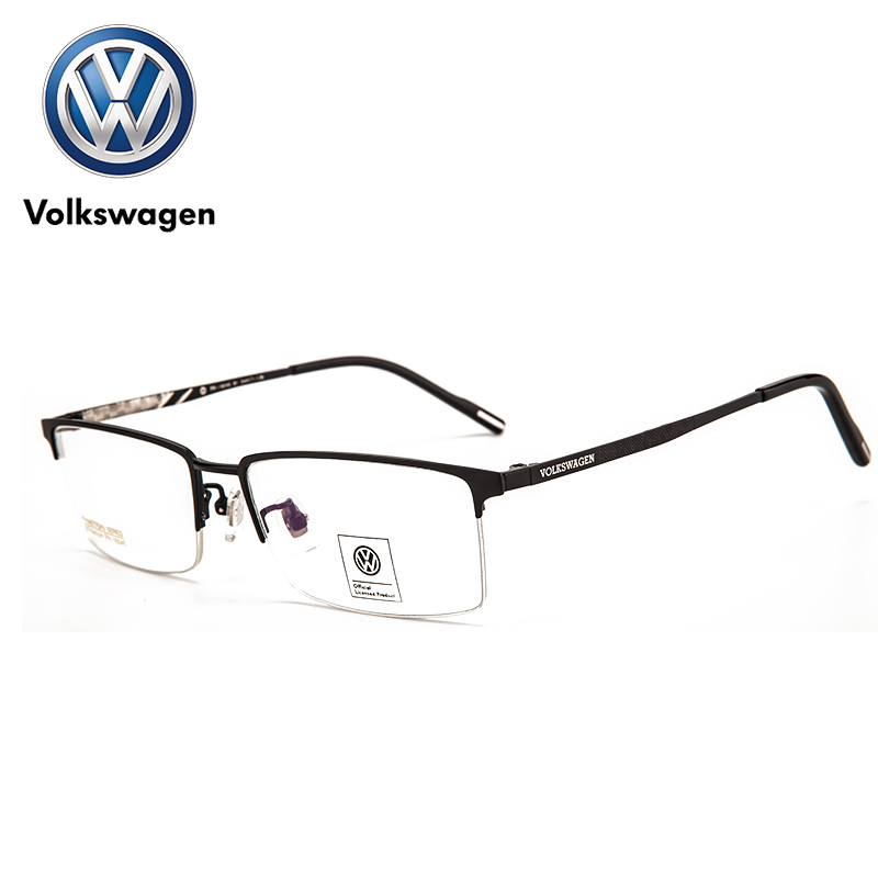 VOLKSWAGEN德国大众近视眼镜配成品眼镜架纯钛眼镜框男女半框眼镜