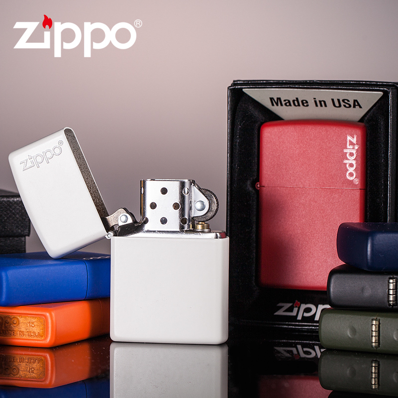 美国原装zippo正品打火机正版 经典哑漆标志 限量zppo免费刻字