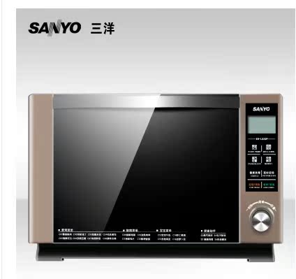 Sanyo/三洋 EM-L520P  不锈钢家用25L蒸煮微波炉烧烤台式一体机
