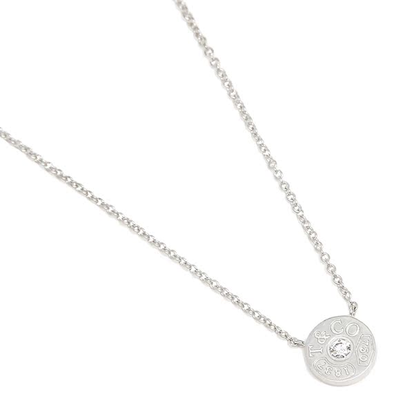 日本代购蒂凡尼925纯银钻石吊牌项链简洁款淑女女友纪念日礼物
