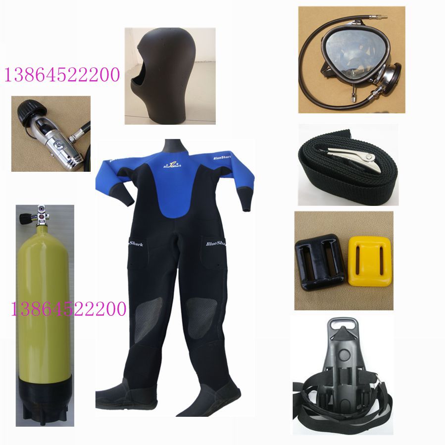 693潜水呼吸器全面罩套装干式服套装全干衣深潜水装备全套 面镜