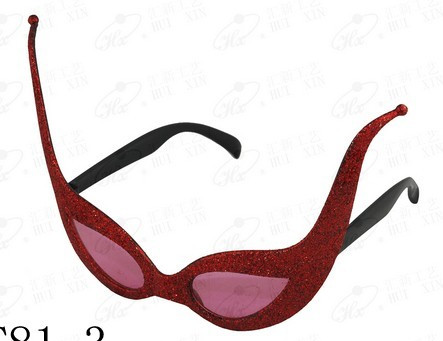 party装饰眼镜 ET眼镜 派对眼镜 红色造型眼镜 蛇女装扮表演眼镜