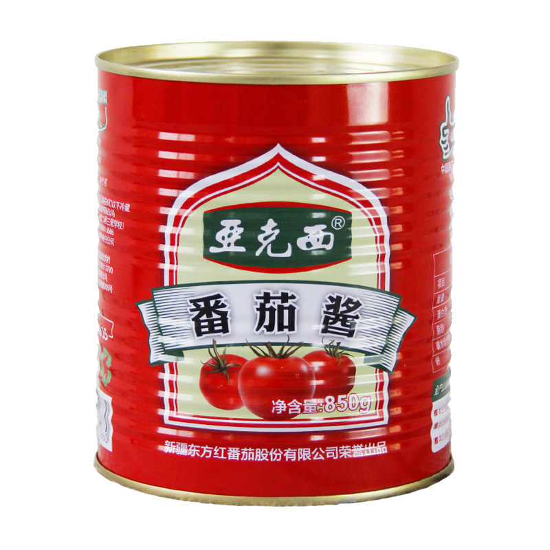 无添加850g*1罐亚克西新疆番茄酱西红柿酱番茄膏罐头炒菜薯条调味