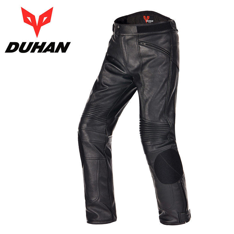 杜汉摩托裤皮裤赛车裤 机车裤 骑行裤 优质PU皮防水防风保暖