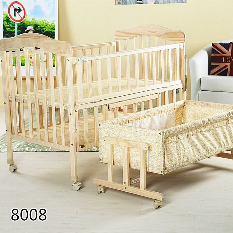 实木婴儿床儿童床佩带便携式小摇篮多功能宝宝床可加长送蚊帐包邮