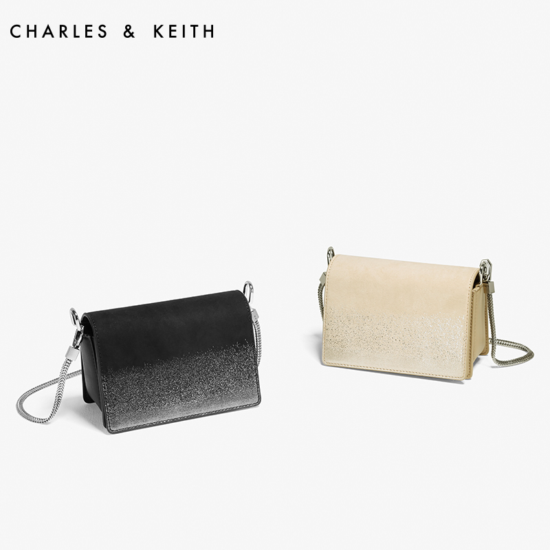 CHARLES&KEITH[新品]小方包 SL2-80780264 欧美链条斜挎单肩包