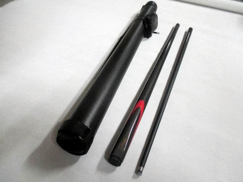 正品（黑色红色）碳素球杆英式碳素1/2台球杆（小杆头）台球用品.