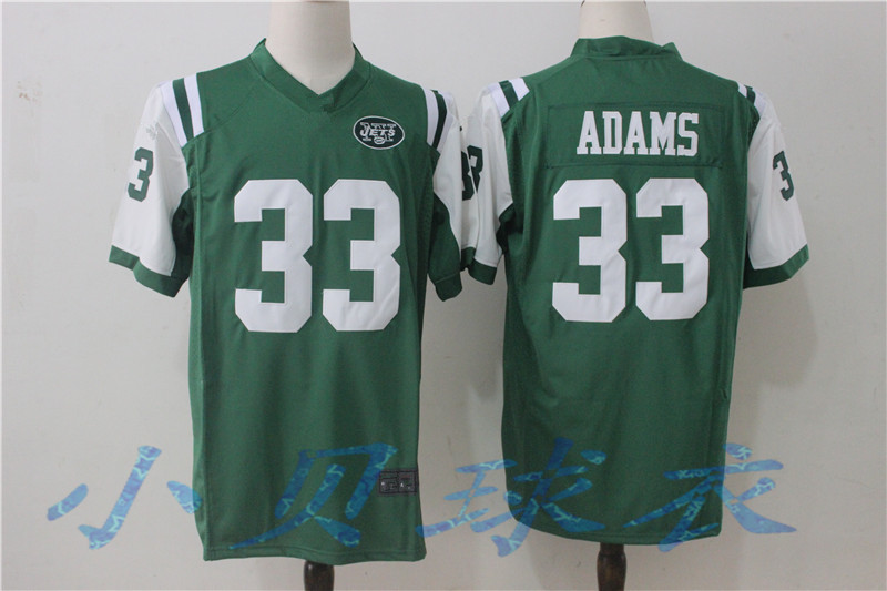 NFL橄榄球衣服球迷版短袖刺绣大码New York Jets喷气机队33#ADAMS