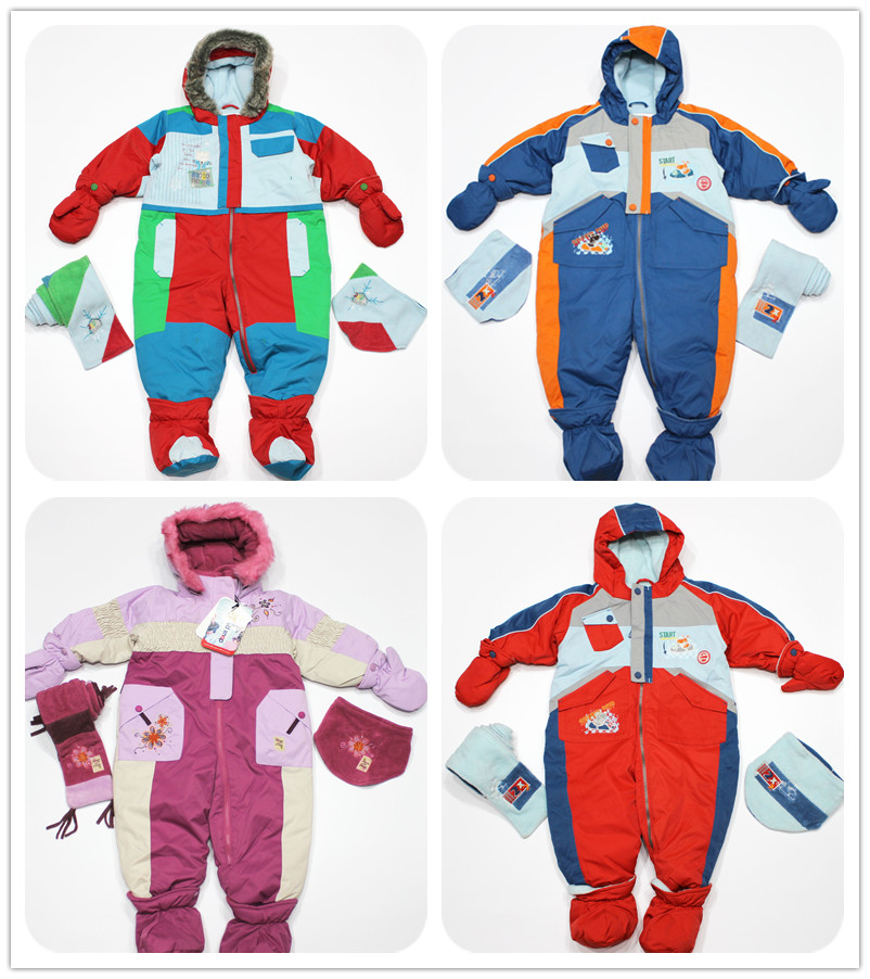 【流浪者F】原单18-24M儿童滑雪服套装连体服防寒服-30°户外爬服