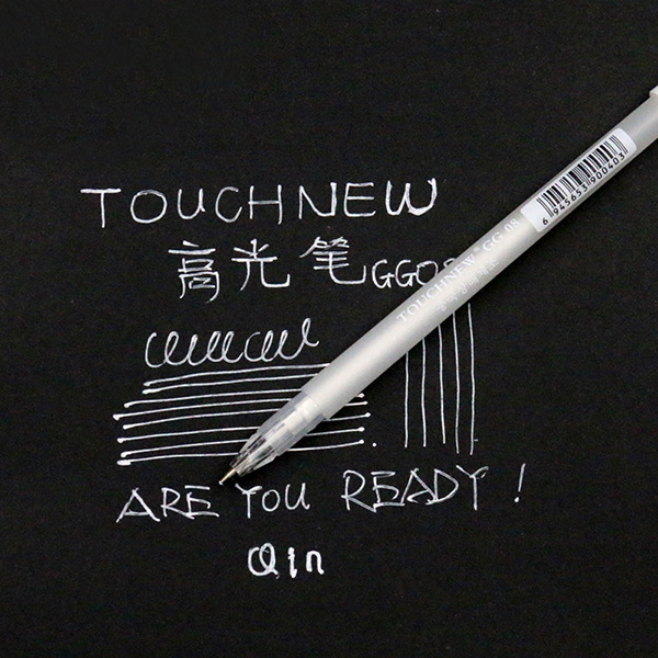 正品高光笔Touch new高光笔黑卡手绘白色马克笔 白色记号笔签标