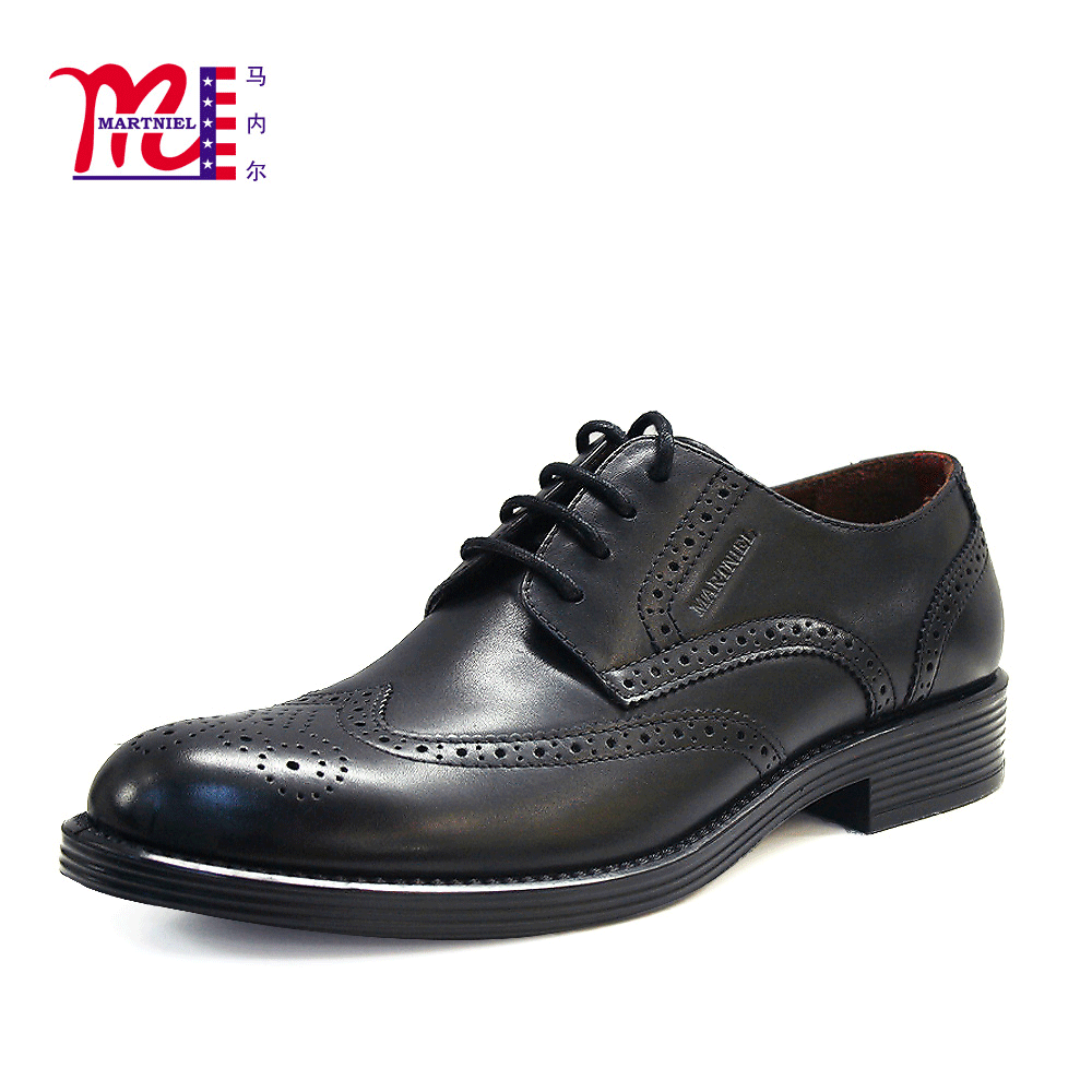 【特价】MARTNIEL/马内尔 男鞋头层牛皮休闲商务皮鞋M41103