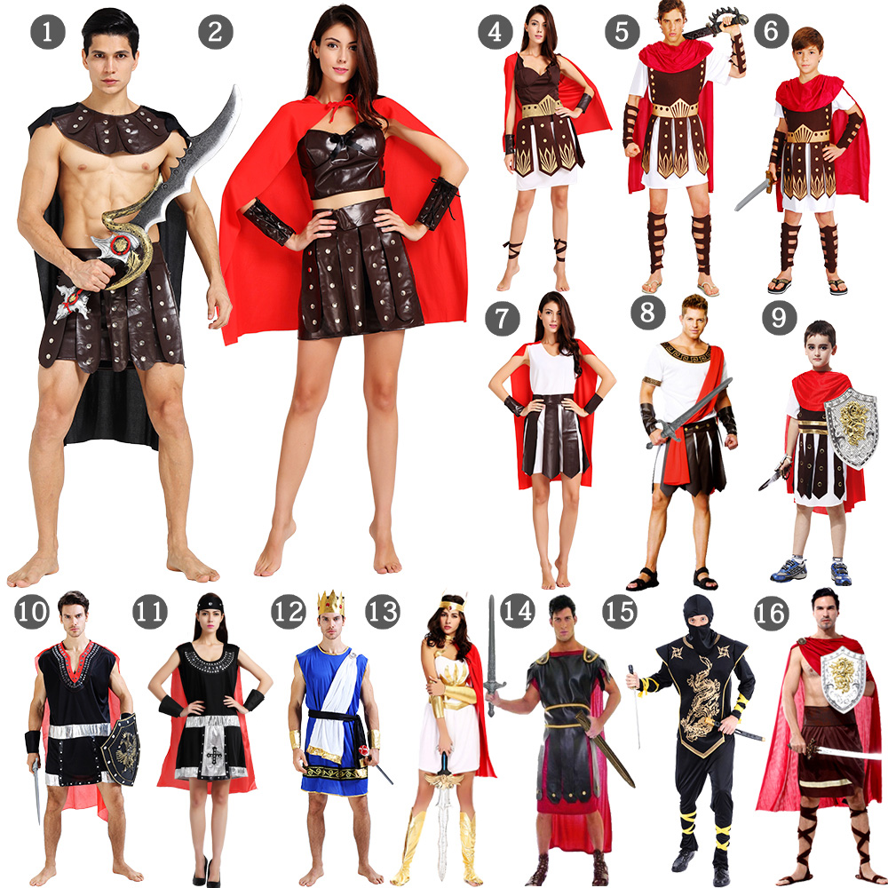 古罗马武士服装 斯巴达武士将军战神衣服 男女战士英雄人物演出服