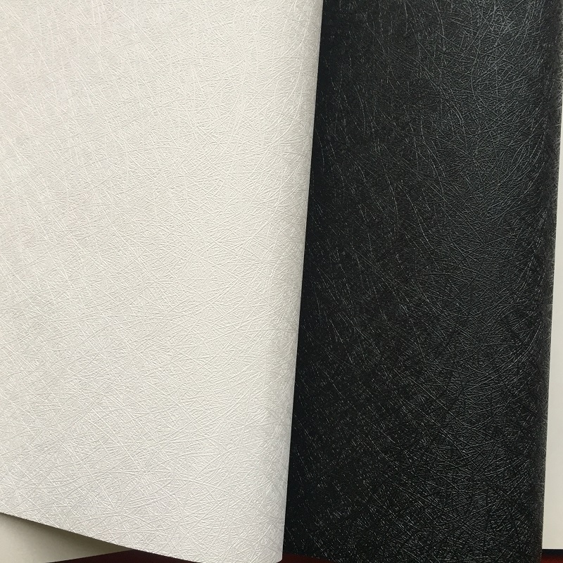 纯黑色壁纸纯白色顶纸天花板服装店客厅卧室宾馆酒店工程防水墙纸