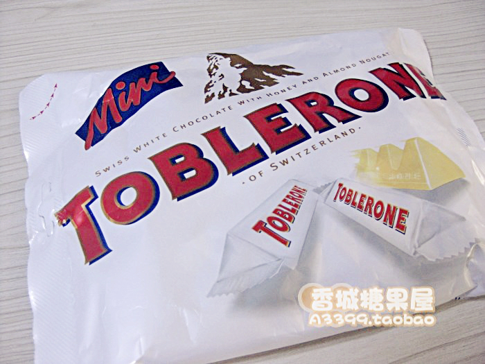 香港代购TOBLERONE瑞士三角牛奶白巧克力200克 25个迷你装（白）