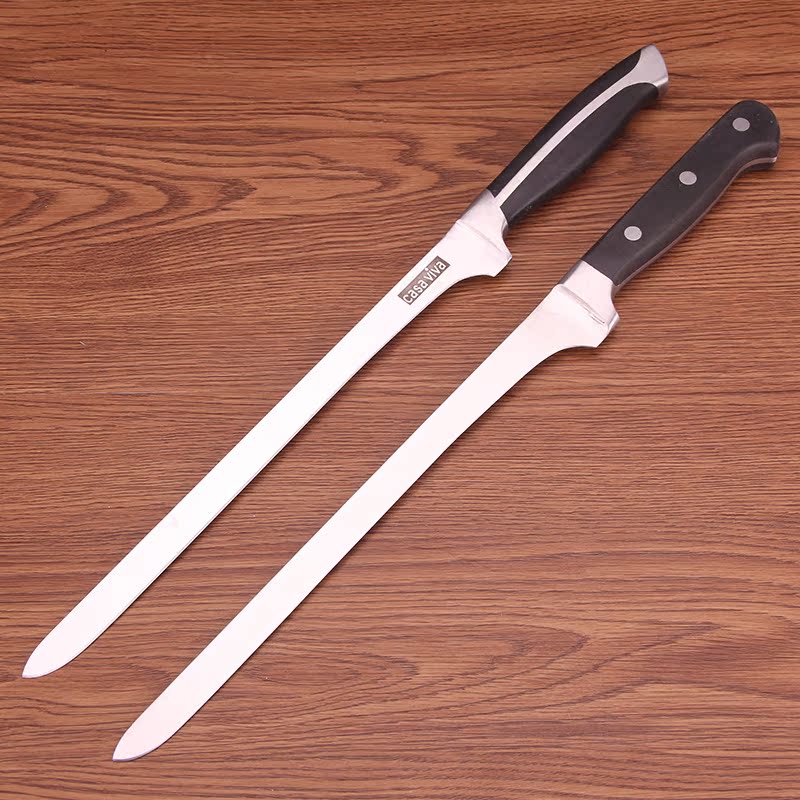 不锈钢火腿刀 加长款水果刀 切片刀 瓜果刀 薄片刀多用刀 瓜果刀
