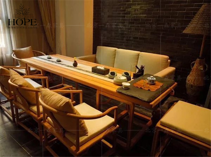 北京 老榆木免漆茶桌椅组合明式茶桌椅新中式茶楼仿古会所家具