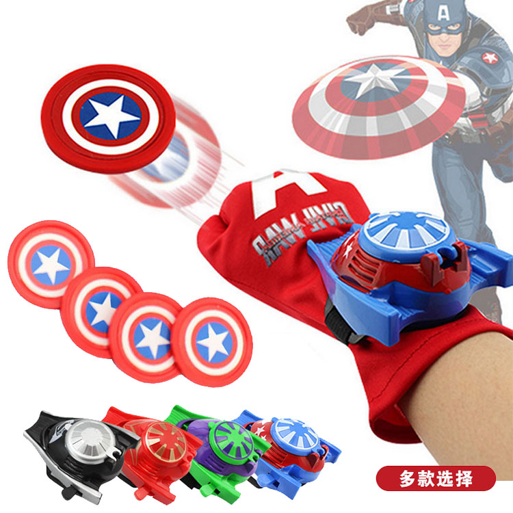 超凡蜘蛛侠2手套美国队长发射器蝙蝠侠动漫儿童玩具钢铁侠手套