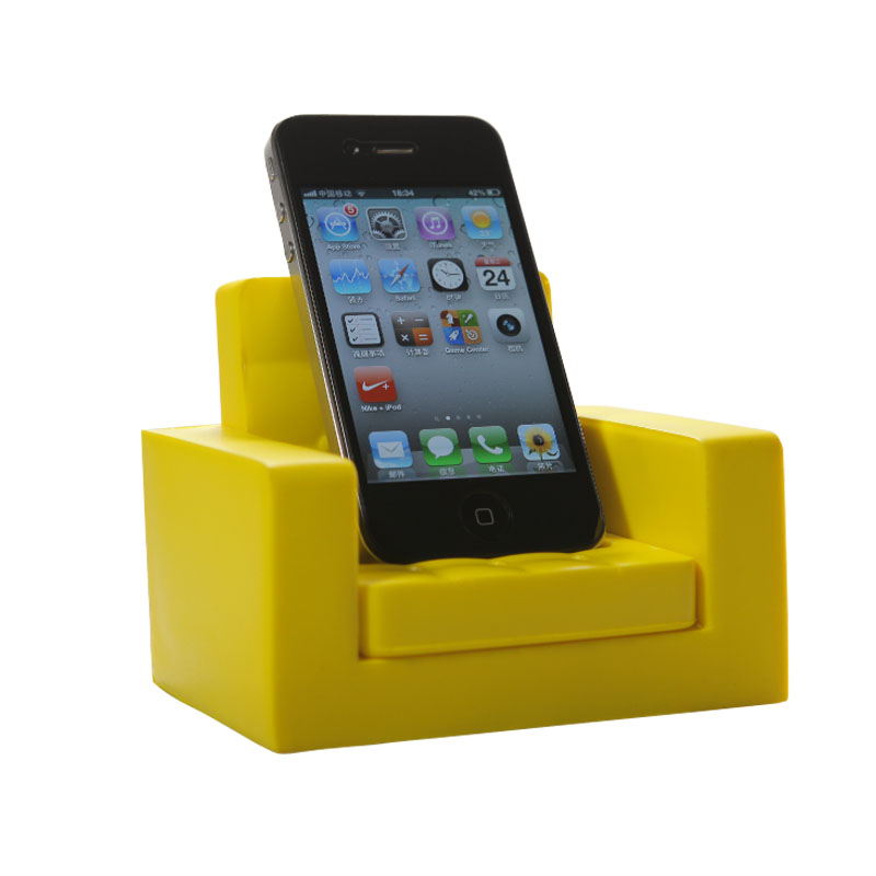 美国原装代购 苹果手机沙发座 iphone4创意手机支架 配件包邮 黄
