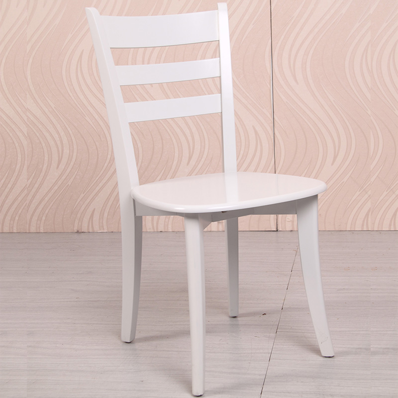 瑞信家具 简约现代中西式象牙白实木餐椅子餐桌餐台椅 特价包邮