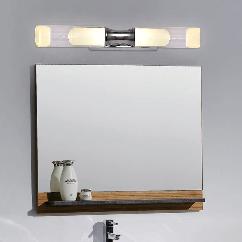 闪炫透明浴室镜灯简约现代LED防水防雾卫生间镜前灯镜柜化妆壁灯