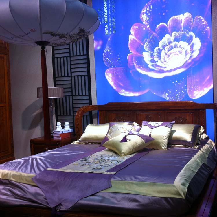 新中式床上用品天丝绸缎 刺绣花床品明清古典 高档中国风家纺布艺