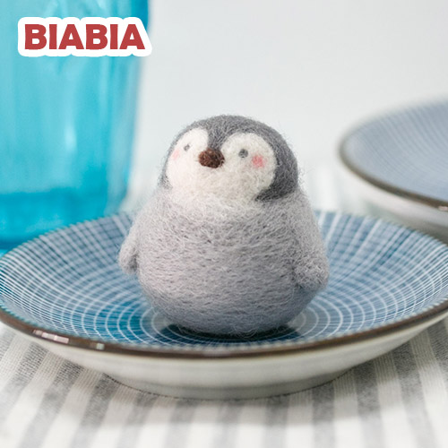 BIABIA 羊毛毡戳戳乐 diy手工 特价 玩偶材料包送工具/ 嘟嘟企鹅