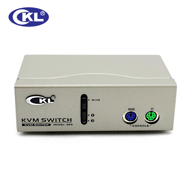 CKL-82A 2进1出视频切换器 KVM切换器 2口 自动PS2电脑切屏器