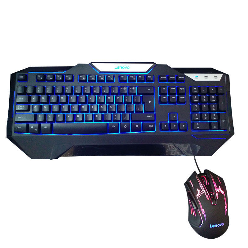 联想KM700B有线键鼠套装 背光键盘游戏鼠标垫游戏鼠标