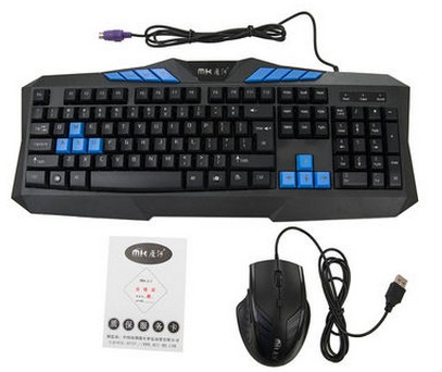 微星 魔河 键盘鼠标套装 有线游戏键鼠套装 CF专用 LOL游戏套装