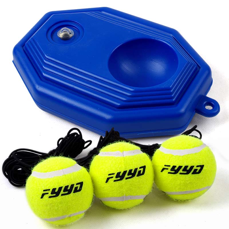 包邮送3个带线网球 正品fy网球训练底座单人训练专用网球固定器