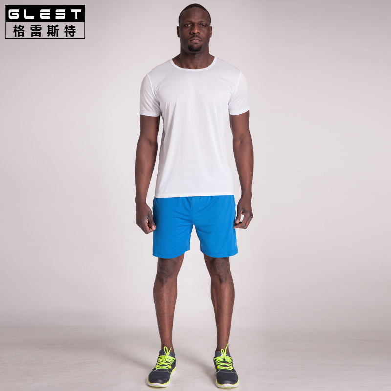 GLEST 2016新款运动套装男春夏运动服速干透气跑步短袖训练短裤