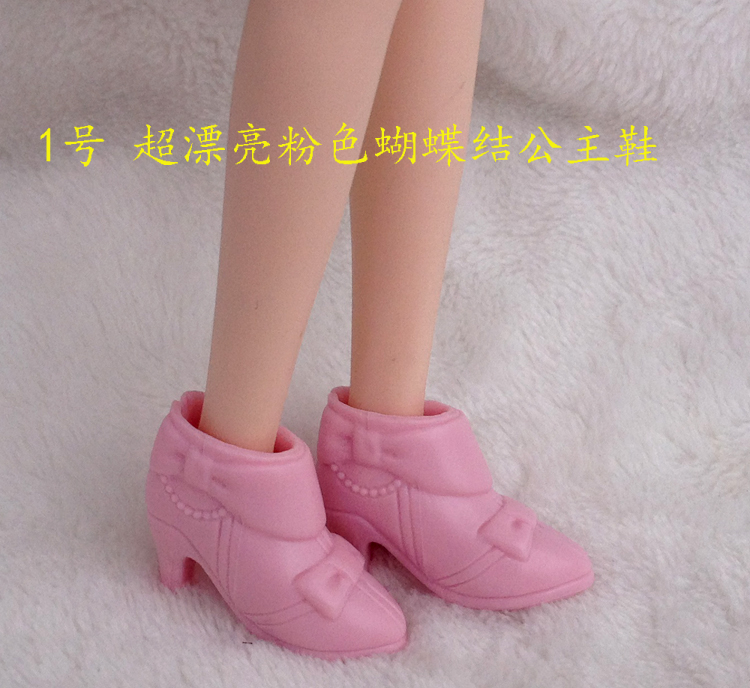 正品丽佳娃娃莉卡的粉红色蝴蝶结公主鞋子