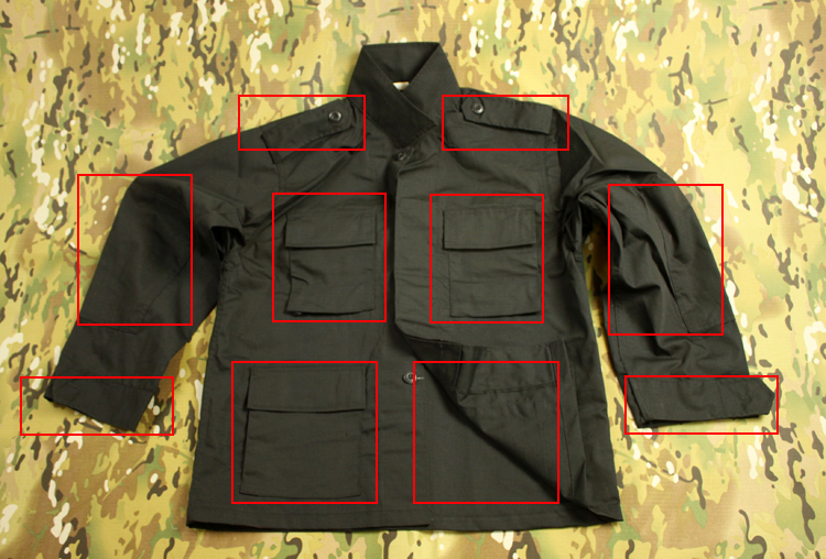 第三代BDU作训套服 黑色作训服套装 出口品质 TC65/35网格布料