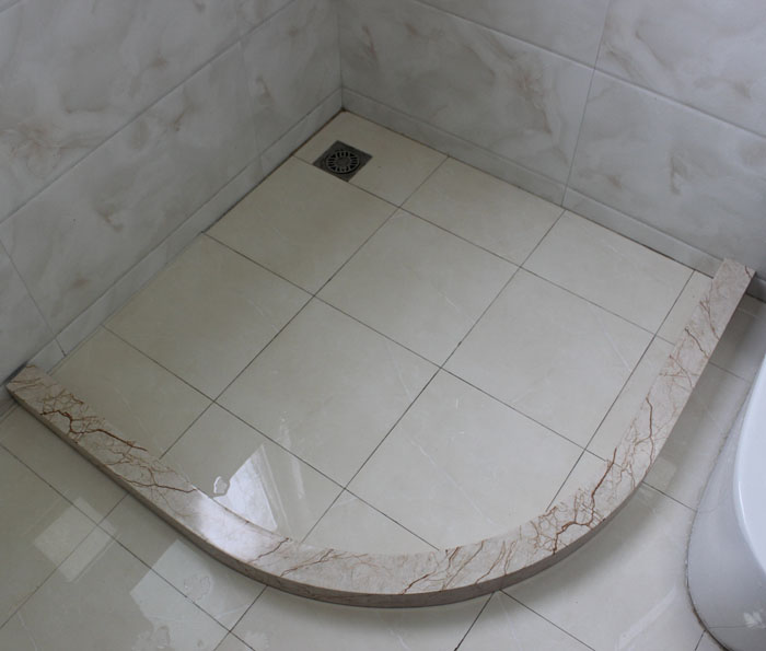 加厚PVC挡水条仿大理石花纹浴室阻水条地面隔水条6.3宽*6.7高定制