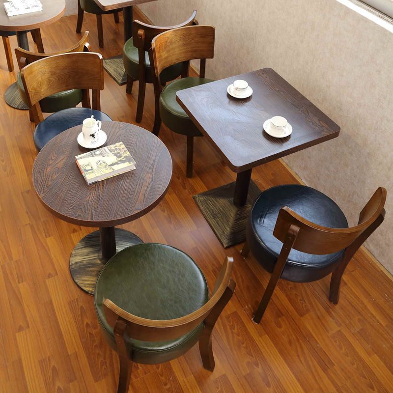 定制甜品店桌椅组合茶餐厅餐饮桌椅小吃店快餐店餐座椅奶茶店桌椅