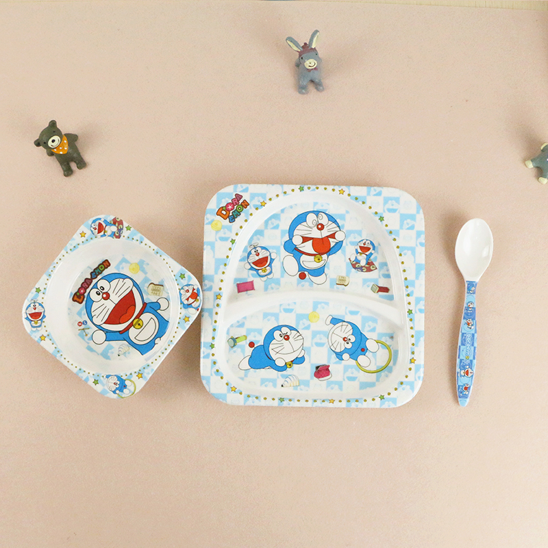 创意儿童餐具套装耐摔易洗宝宝卡通分格餐盘套装仿瓷餐盘耐摔包邮