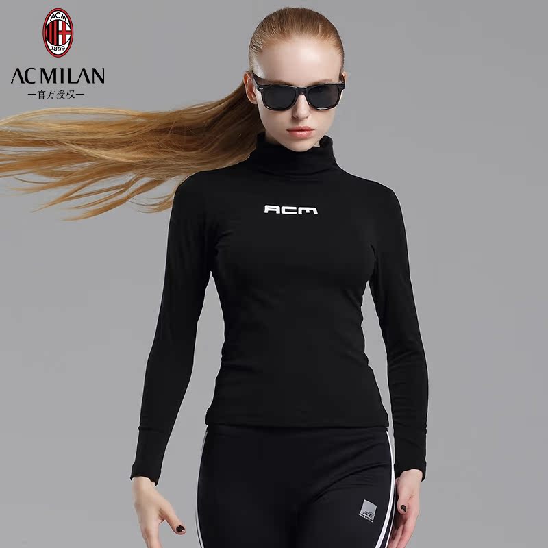 意大利AC米兰 简约舒适 女士叠领打底运动衫 时尚系列