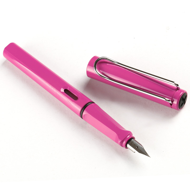 德国原装进口LAMY钢笔 凌美钢笔狩猎者系列粉红色 钢笔学生用练字