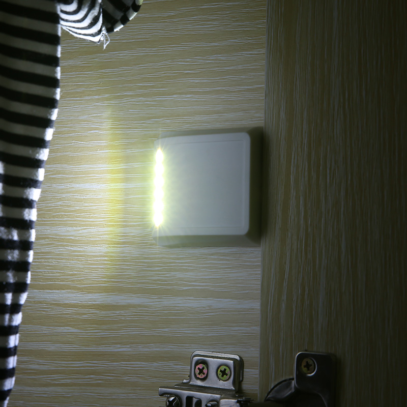 家用室内卧室橱柜节能电池led感应灯简约衣柜随心贴照明柜底灯