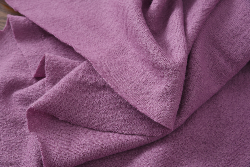 胡胡布店柔软全羊毛针织羊毛羊毛面1.3米宽灰紫色69元一米特